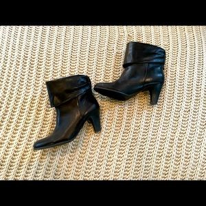 BCBG Generation Cuffed Ankle Leather Booties